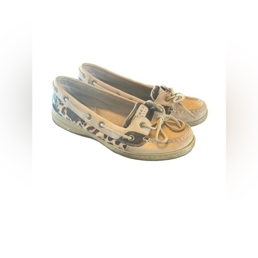 Sperry Top-Sider Pony Hair Leopard Print Angelfish Womens Sz 8